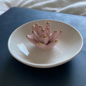 Pink Succulent Ring Dish / Ring Holder!